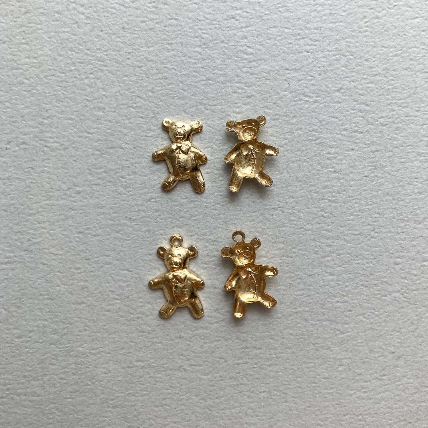 最終入荷〉USA真鍮 ミニテディベアパーツチャーム | Dua-アクセサリー