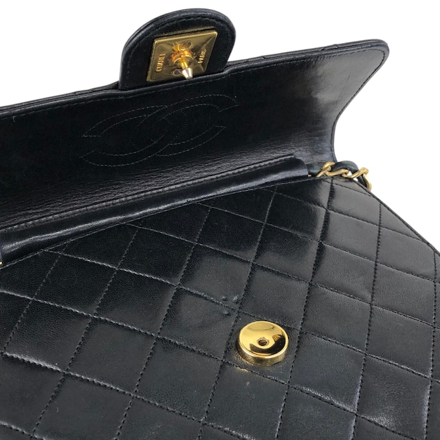 CHANEL シャネル マトラッセ ショルダーバッグ ブラック ココマーク ターンロック レザー チェーン vintage ヴィンテージ オールド tjbcjh