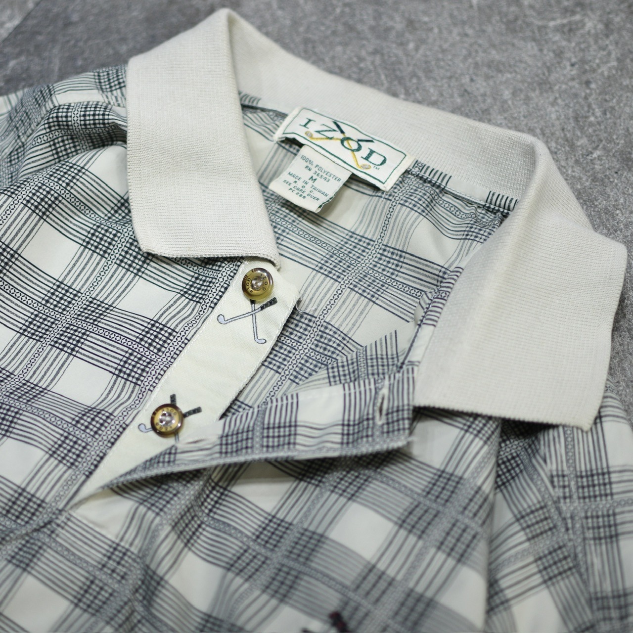 IZOD check nylon pullover