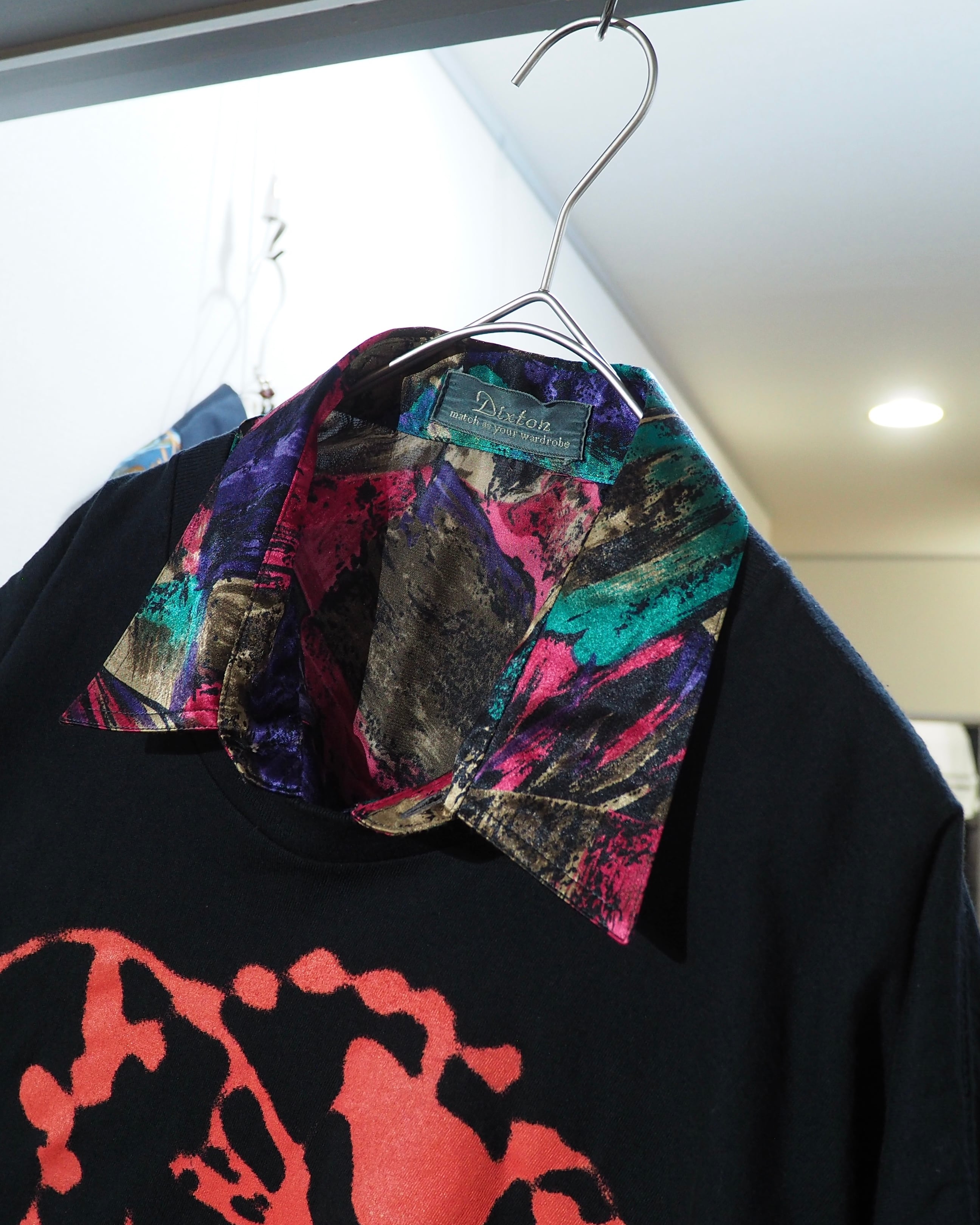 1980 - 90s Bewitching Multi Color painted vintage Drape loose Shirt