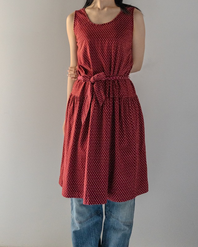 90s heart dot one-piece