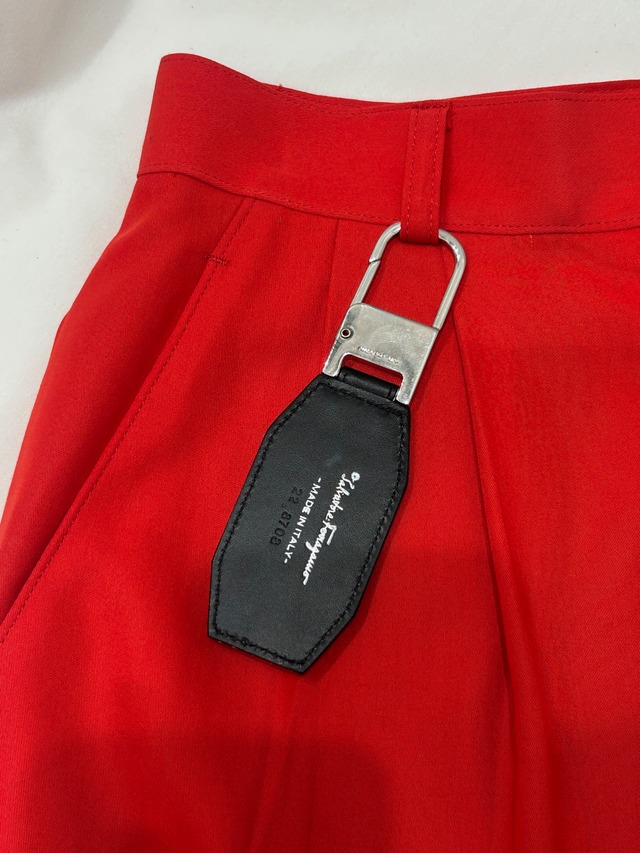 Salvatore Ferragamo / vintage leather keyring.