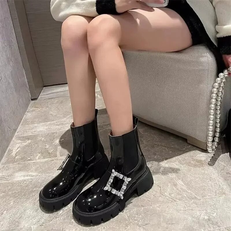 ビジューエナメルブーツ | ENRICH