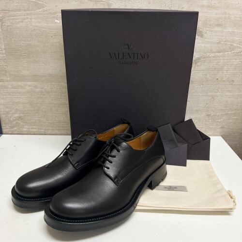 VALENTINO ヴァレンティノ Roman Stud Derby Shoes 革靴 ブラック 