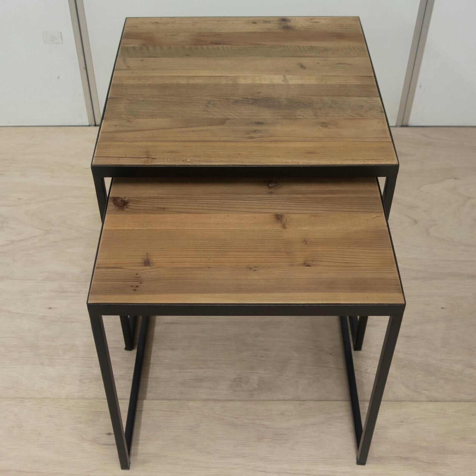 OLD FIR WOOD × BALCK NEST TABLE S&M SETS / モミ古材 × ブラック 