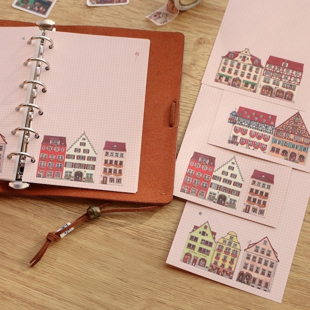 ローテンブルクの街並みのM5スクエアのメモ・リフィル