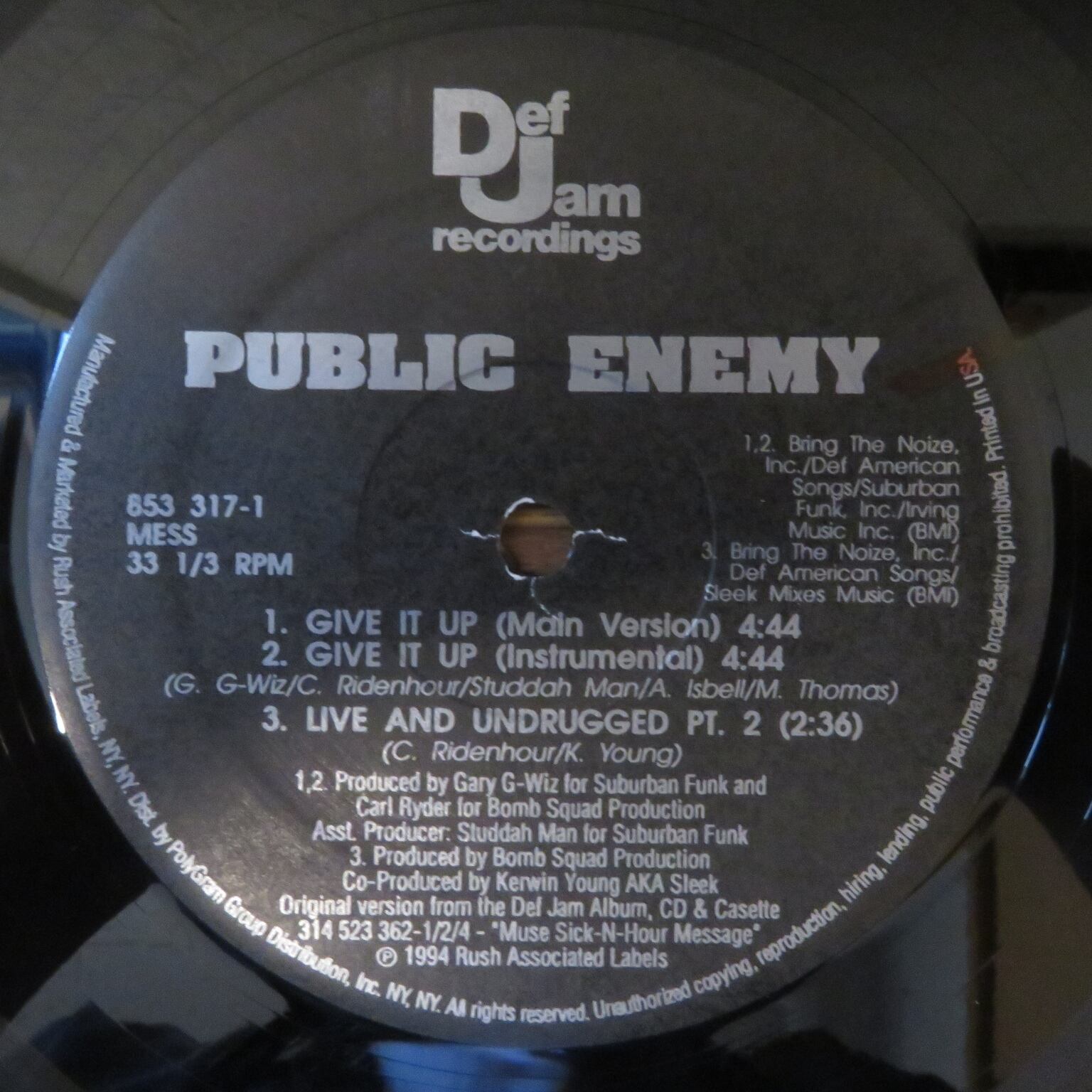 Public Enemy / Give It Up [853 317-1] - 画像3