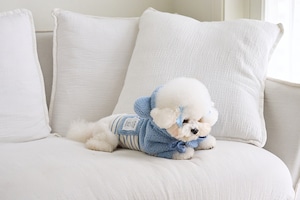 即納 【mabellefifi】ポグルフードケープ  blue