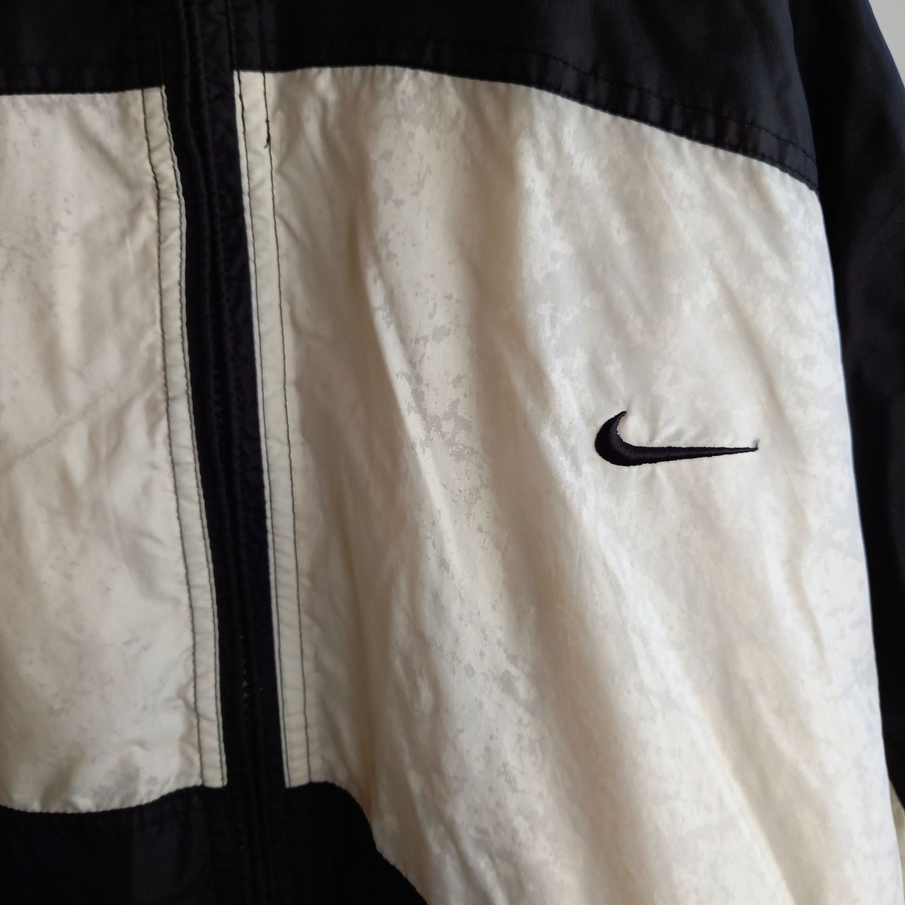 ナイキ　ナイロンジャケット　フーディー　ブラック　90s　XL