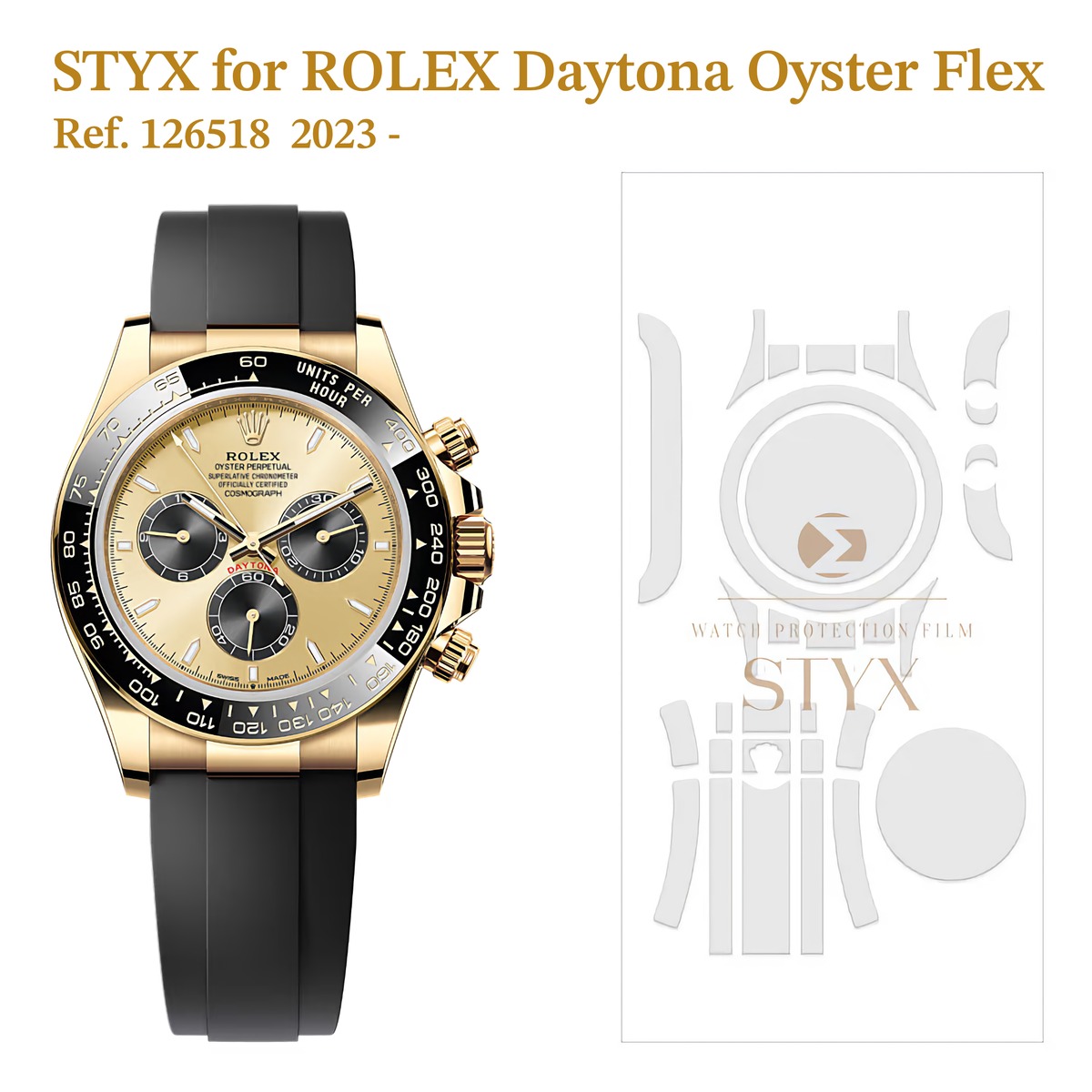 STYX保護フィルム】for Rolex Daytona Oyster Flex 2023 | STYX