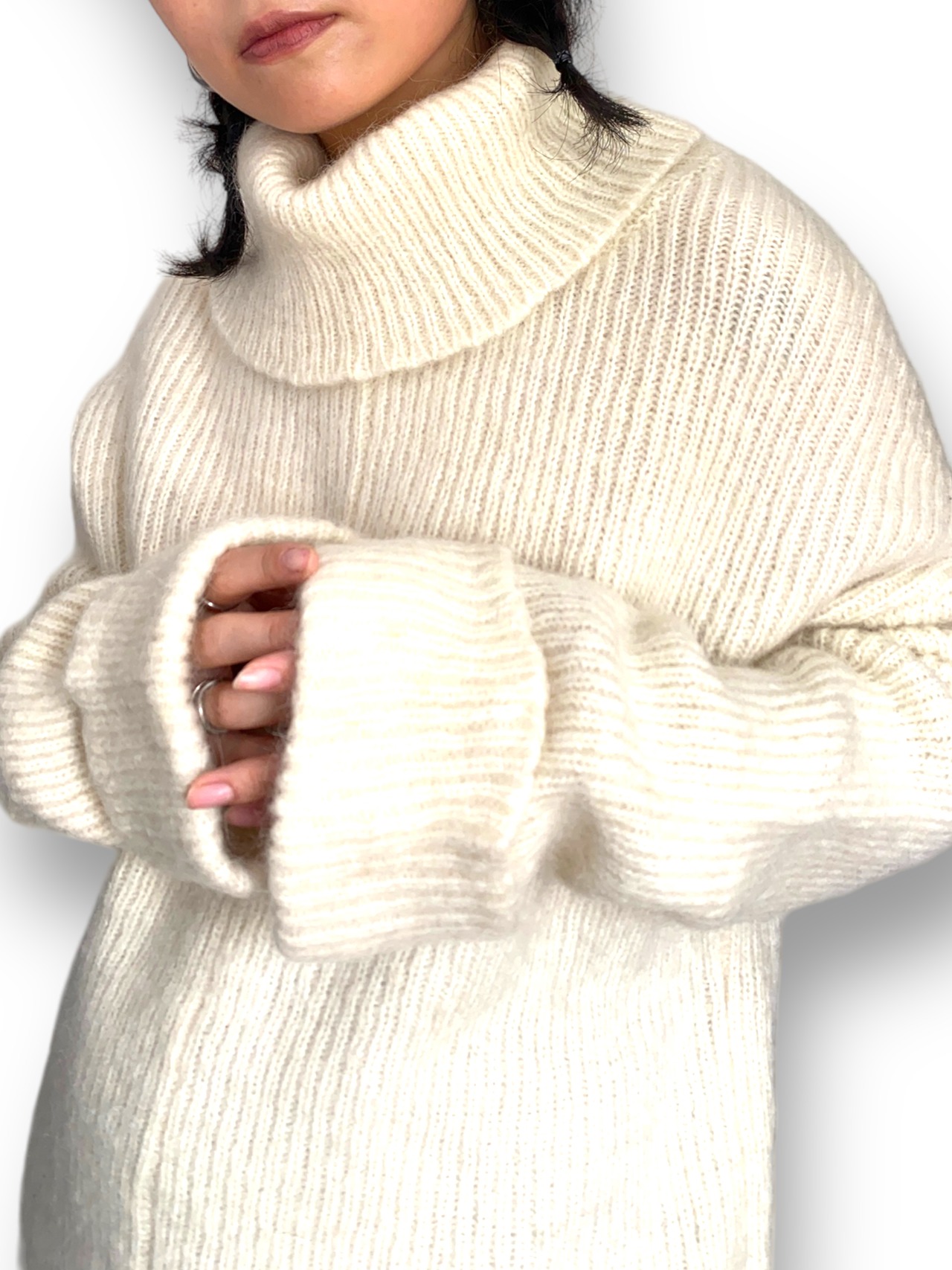 Over turtleneck knit