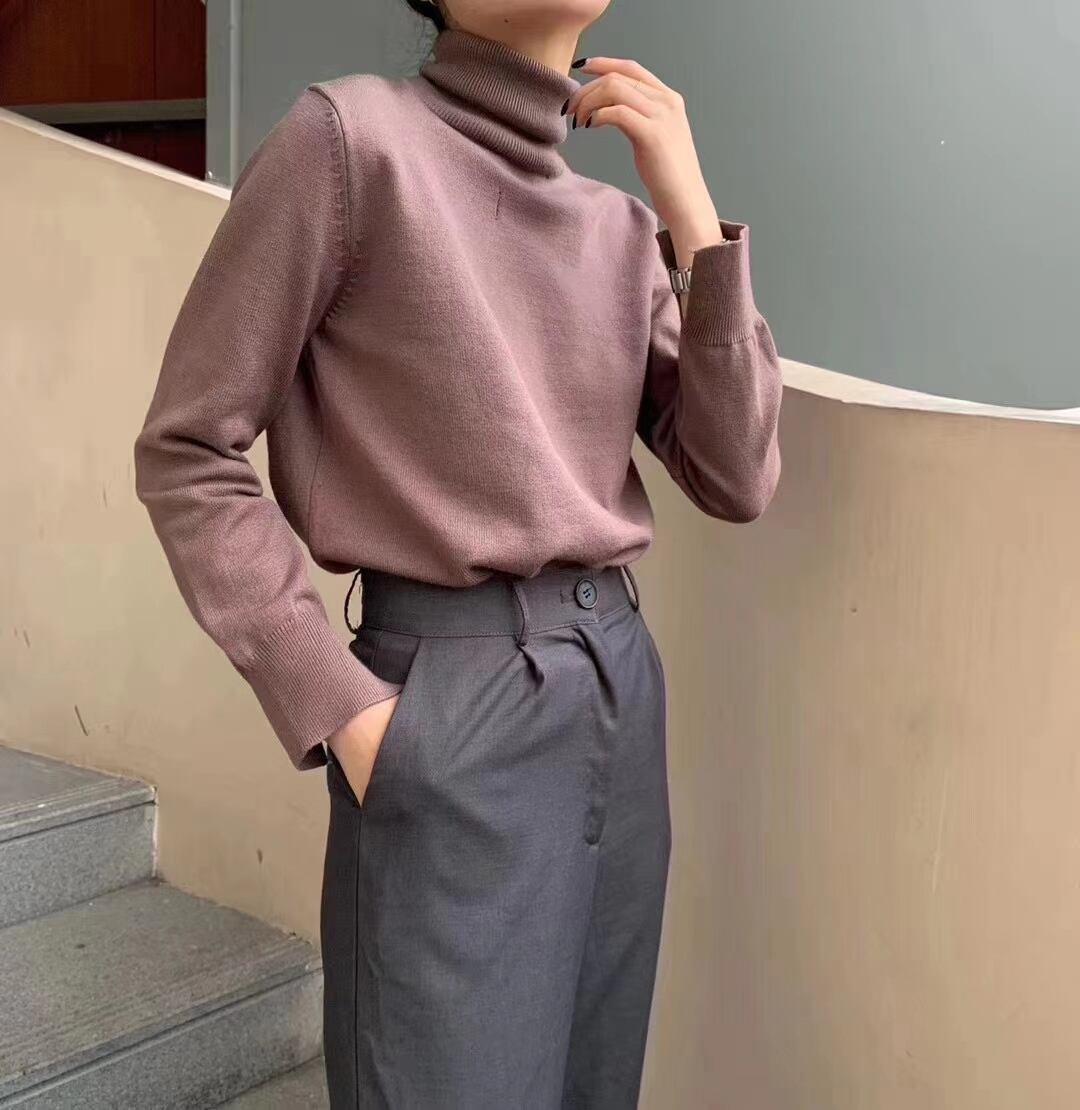 袖口スリット入り　ハイゲージニット　AJ2205−D04