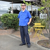 OLD JOE(オールドジョー)高島ちぢみ半袖シャツスタイル