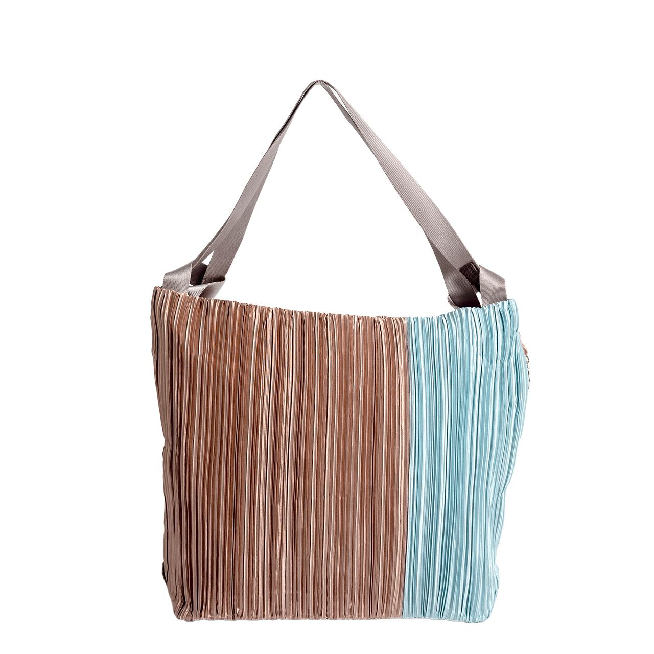 カラフルプリーツバイカラー2WAYリュック(DSP-905)#56アッシュブラウン