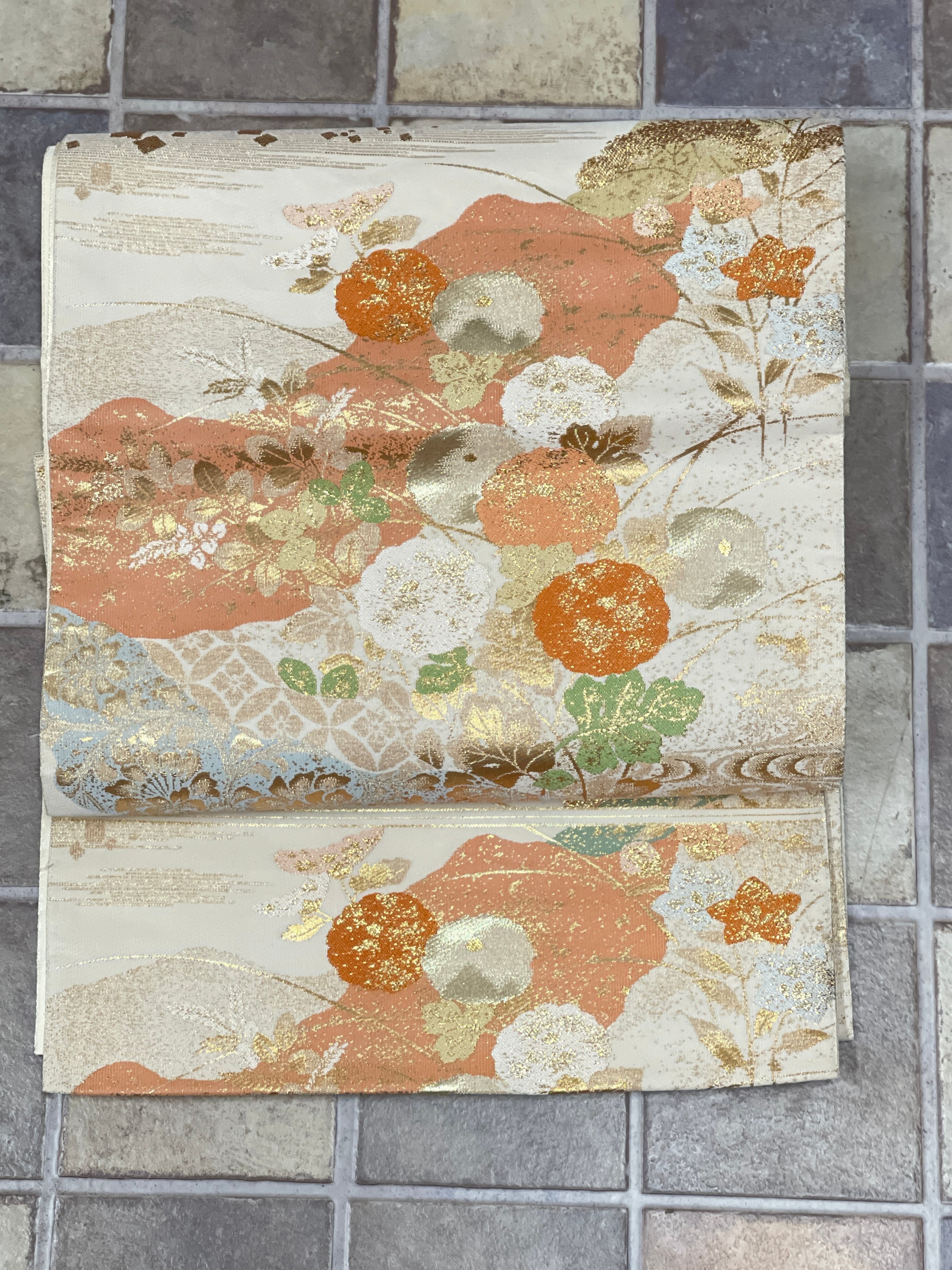 フォーマル袋帯 シックに華やか茶とシルバー＊ 【公式通販】