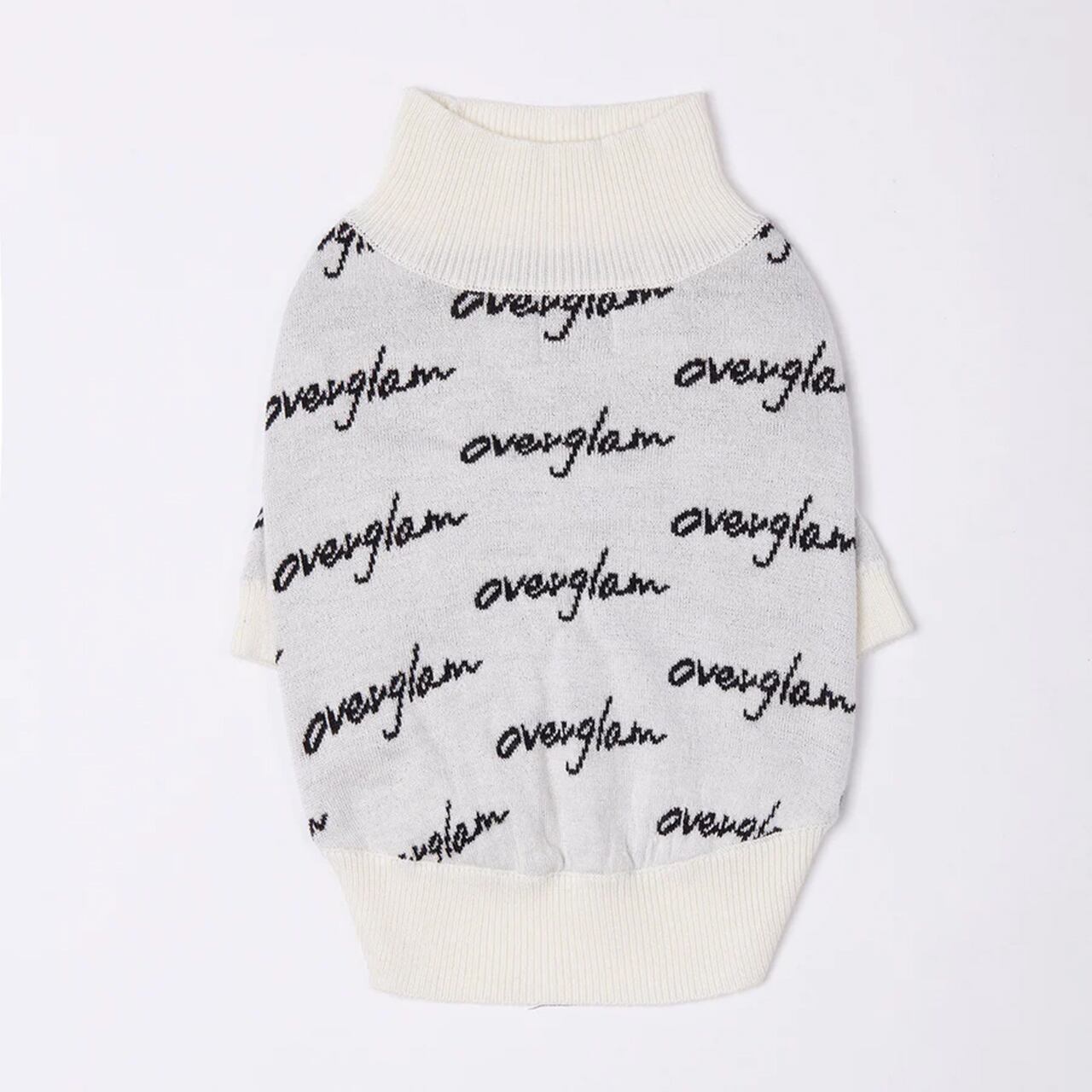 JACQUARD LOGO JUMPER(White) / OVER GLAM