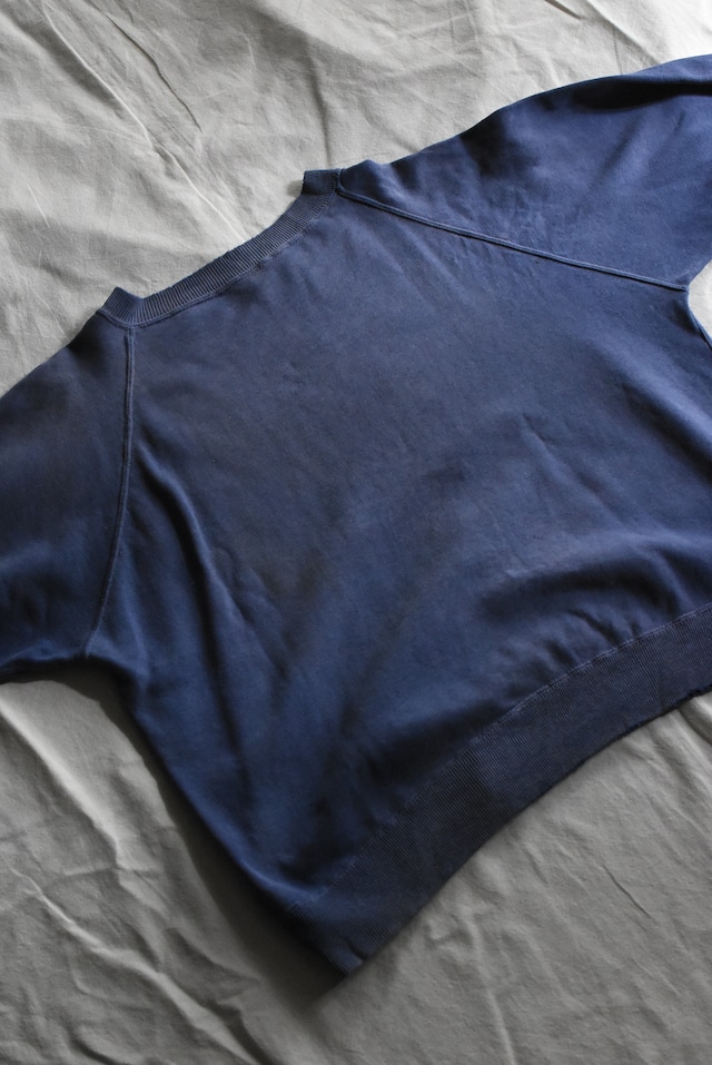 OK/80's "adidas" art sun fade damape raglan sleeve logo sweat