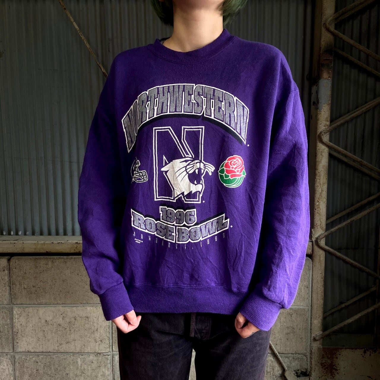 90年代 Usa製 Lee Sport リー North Western チームロゴプリント スウェットシャツ メンズxl相当 古着 Super Bowl 90s ビンテージ ヴィンテージ トレーナー パープル 紫色 スウェット Sa Cave 古着屋 公式 古着通販サイト 30 Off Sale開催中