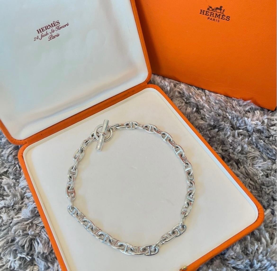HERMES エルメス ネックレス シェーヌダンクルMM 36コマ 925 HERMES エルメス ネックレス シェーヌダンクルMM 36コマ 925