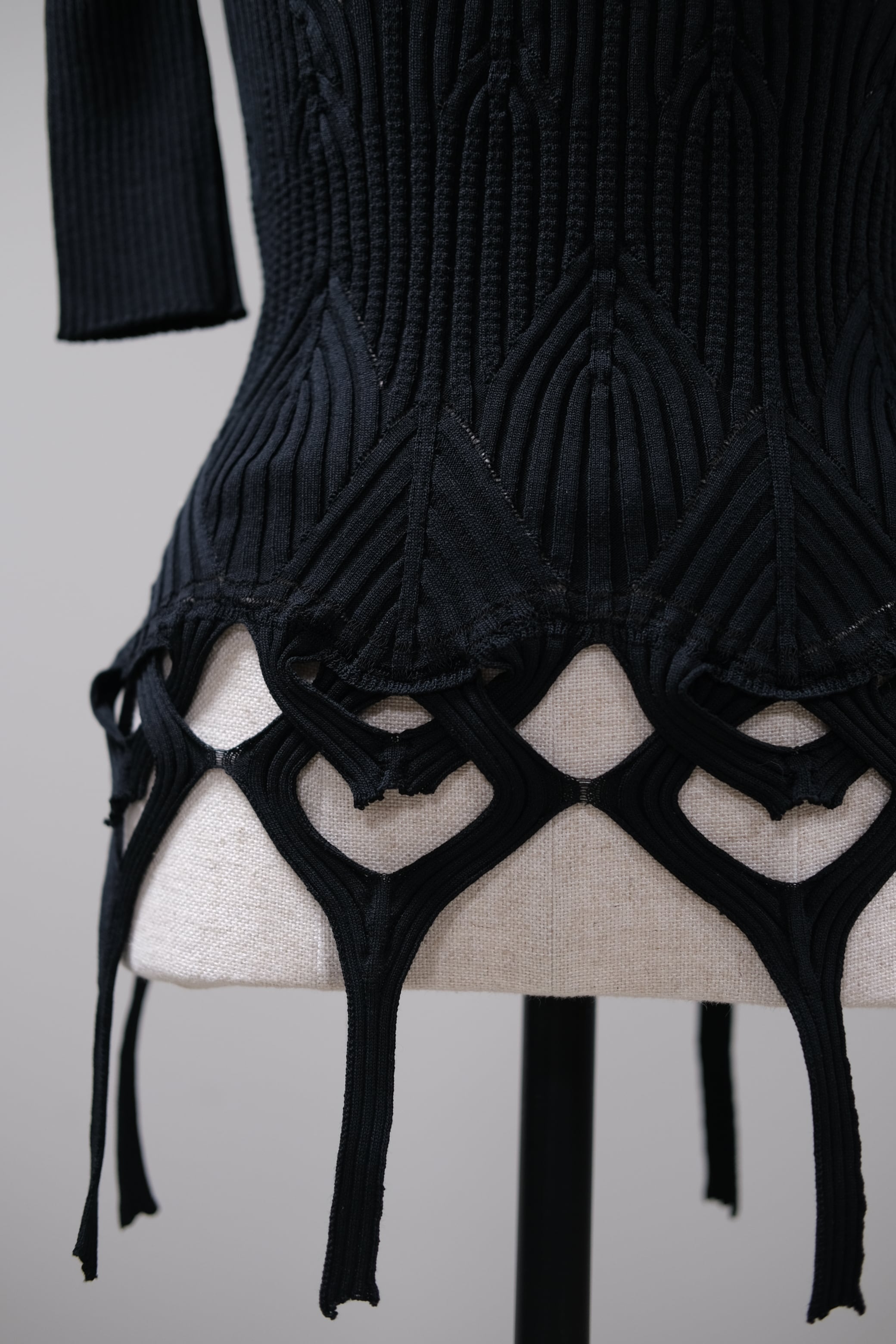 Mame Kurogouchi】Basket Weave Detailed Knitted Top | loop Mame Kurogouchi】Basket Weave Detailed Knitted Top | loop