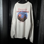 00s Harley-Davidson / ハーレーダビッドソン フレイム袖 × アリゾナバックプリント ロングスリーブTシャツ / 白