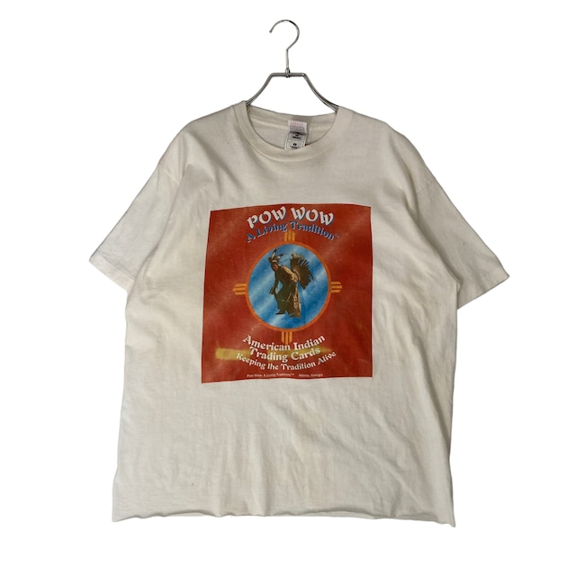 【ショート丈リメイク】【90's】【Made in USA】FRUIT OF THE LOOM   半袖Tシャツ　XL   プリント　Vintage