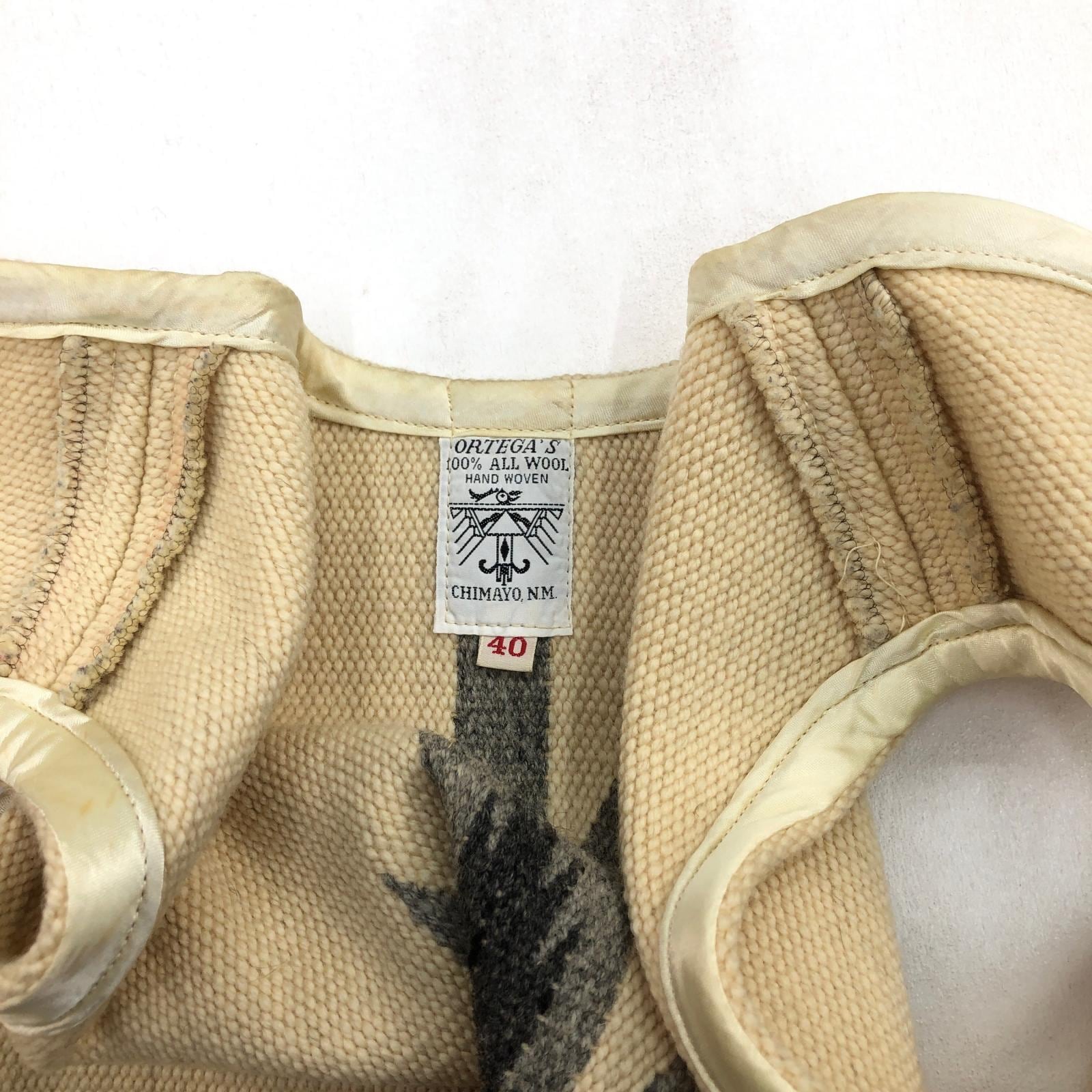 ORTEGA`S CHIMAYO VEST オルテガ ベスト チマヨベスト オフホワイト