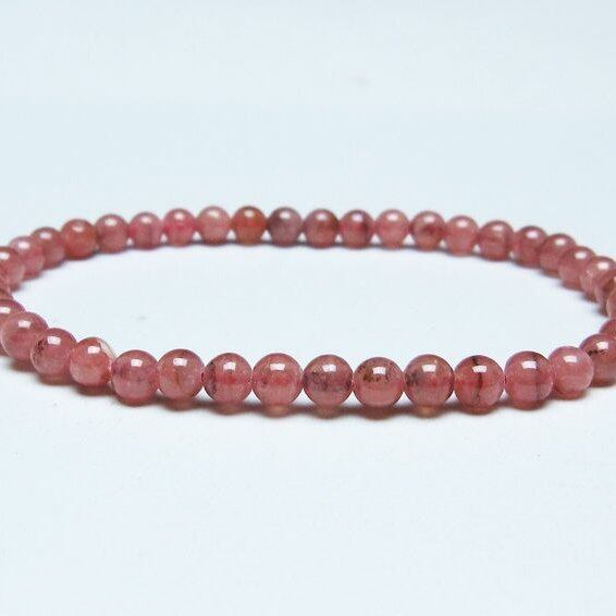 インカローズ ブレスレット 5mm ロードクロサイト ブレス 一点物 メール便可 [M便 1/10] 111-46628