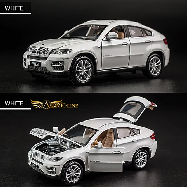 BMW X6 ミニカー 1/32 全4色 ライト点灯 エンジンサウンド 合金モデル 模型 ジオラマ