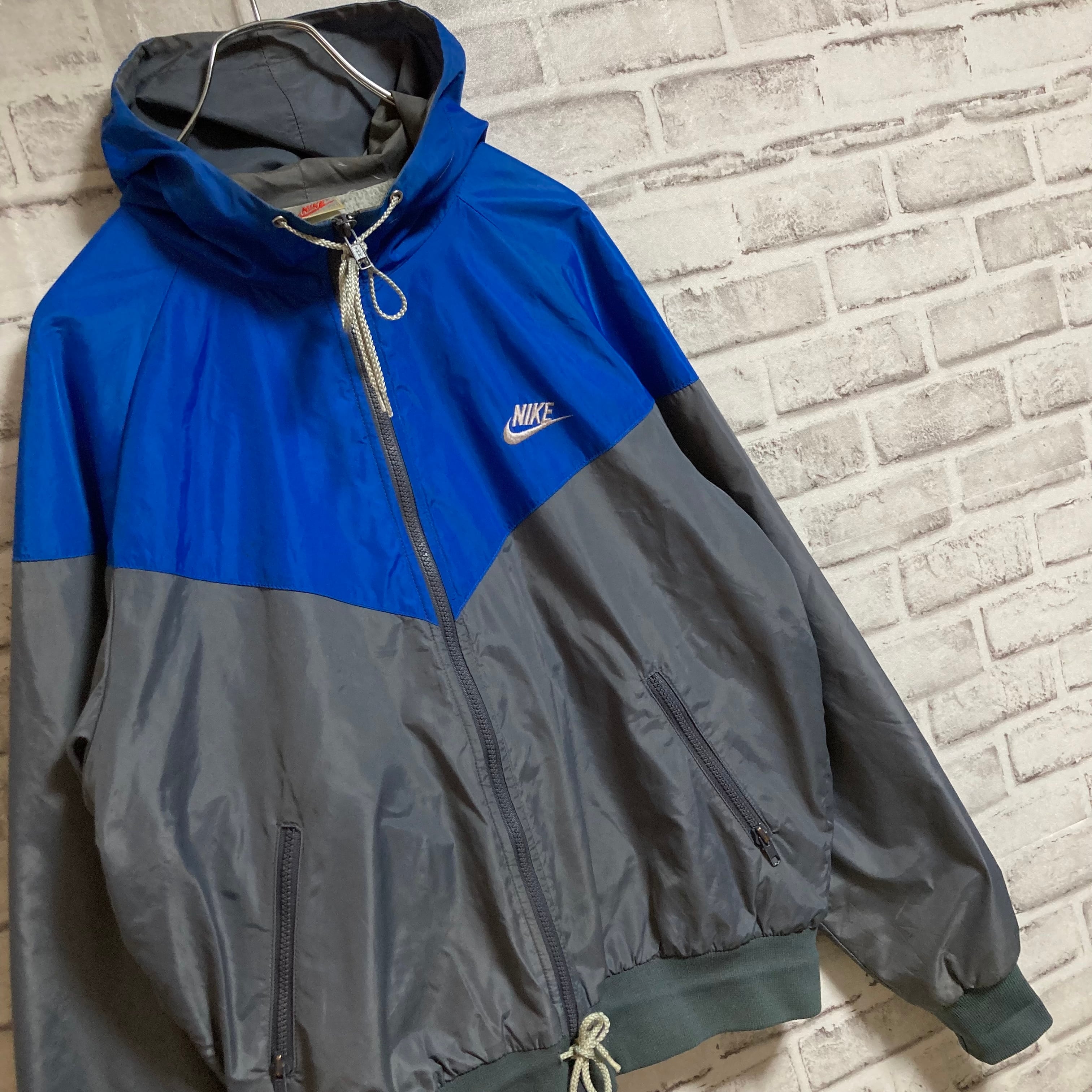 NIKE】90s Nylon Hoodie L相当 USA規格 ナイキ 銀タグ 切替 ナイロン ...