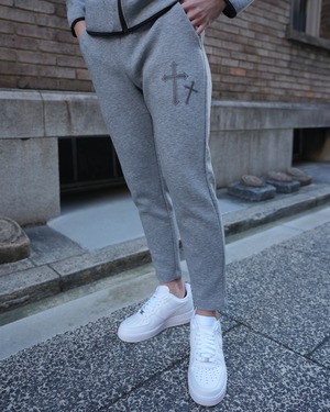 Cross Sweat Pants Gray【BS25-002】
