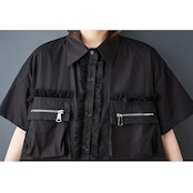 フリル シャツワンピース 30207