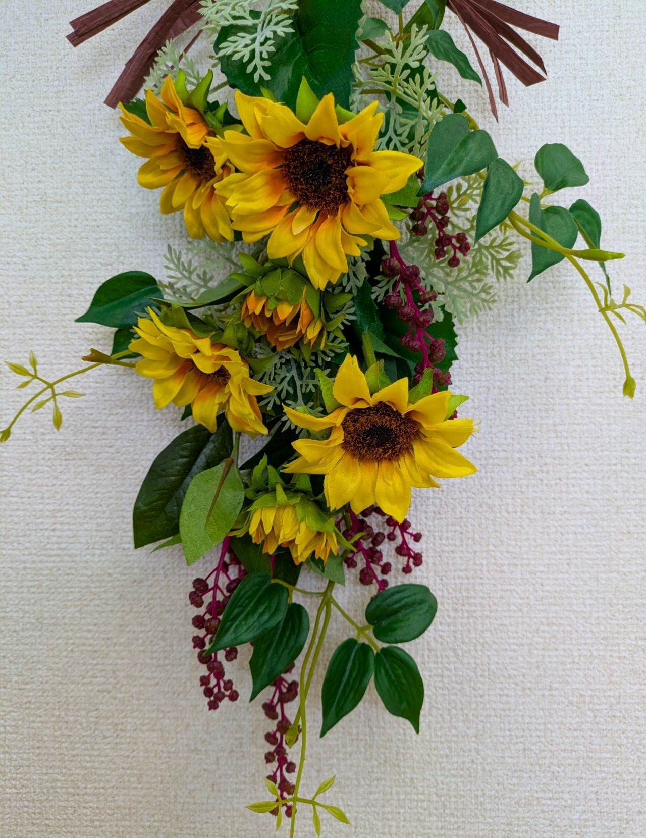 ひまわり夏スワッグ【造花】-Sunflower Summer Swag- | COCO