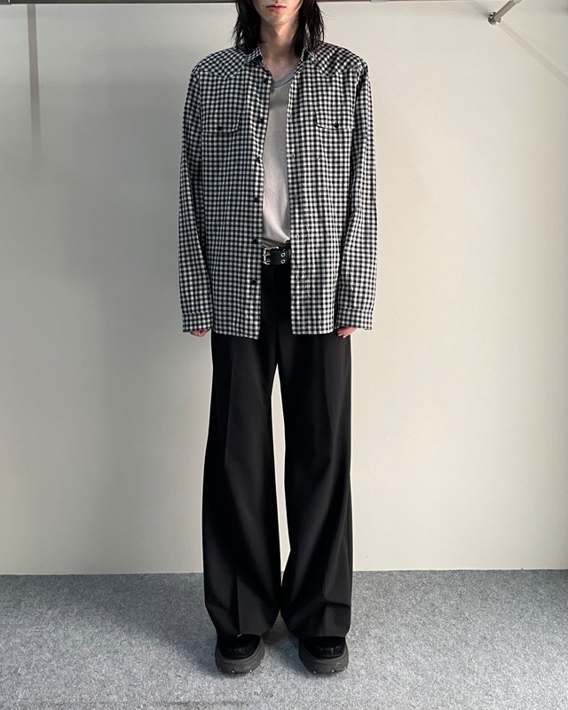 【2000a/w Dior】gingham check detail shirt
