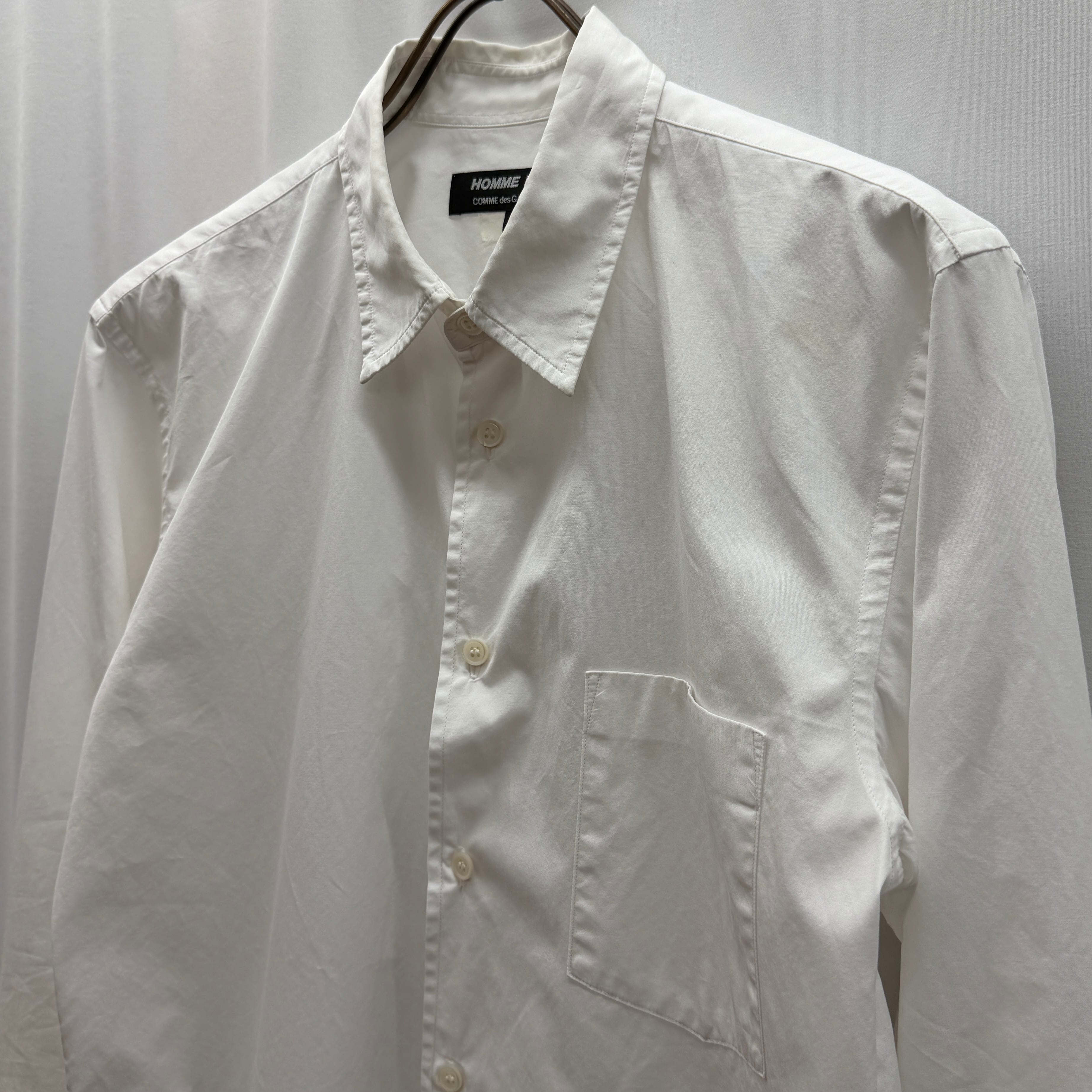 コムデギャルソンオムドゥ ドット レイヤードシャツ 白シャツ ギャルソン XS Comme des Garçons HOMME DEUX】コムデギャルソン オムドゥ 白シャツ