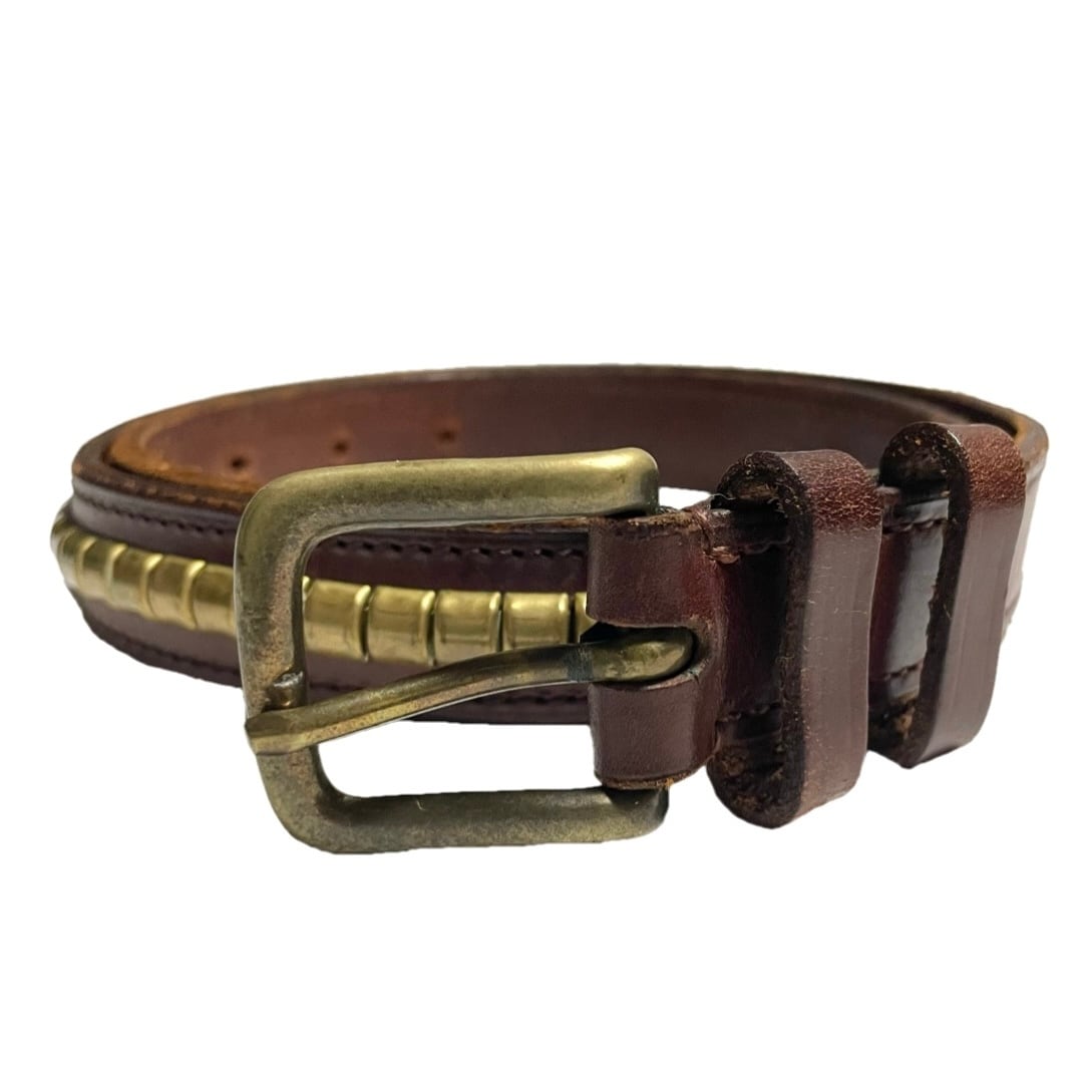 激レア PHENOMENON レザースタッズベルト ブラック×シルバー Mサイズ