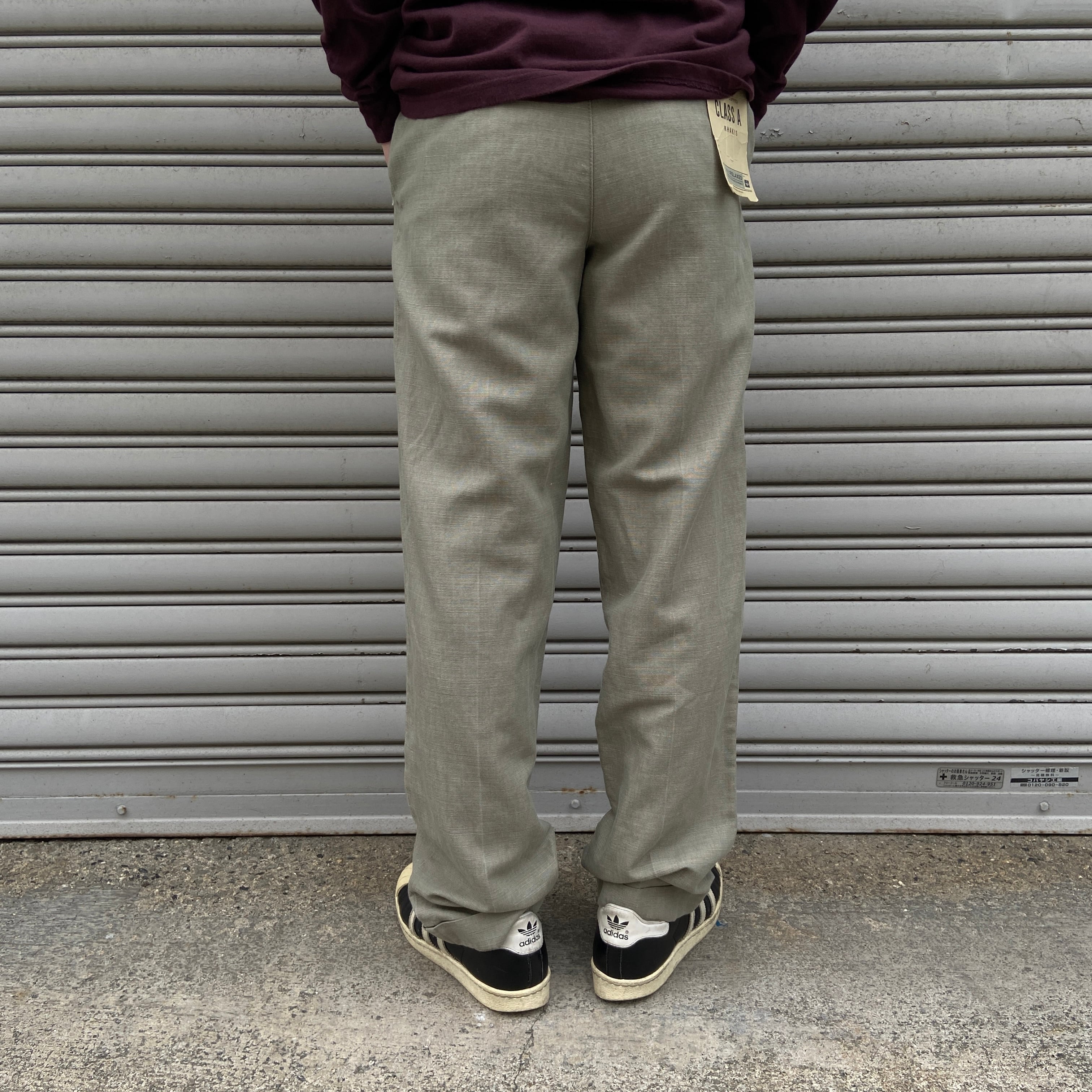 未使用品 Dockers ドッカーズ リネンコットンスラックスパンツ W30L32