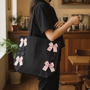 FINAL SALE★トートL《リボン６P　サイド》《サテン＆グログランリボン》（税込4400円） bg0014-