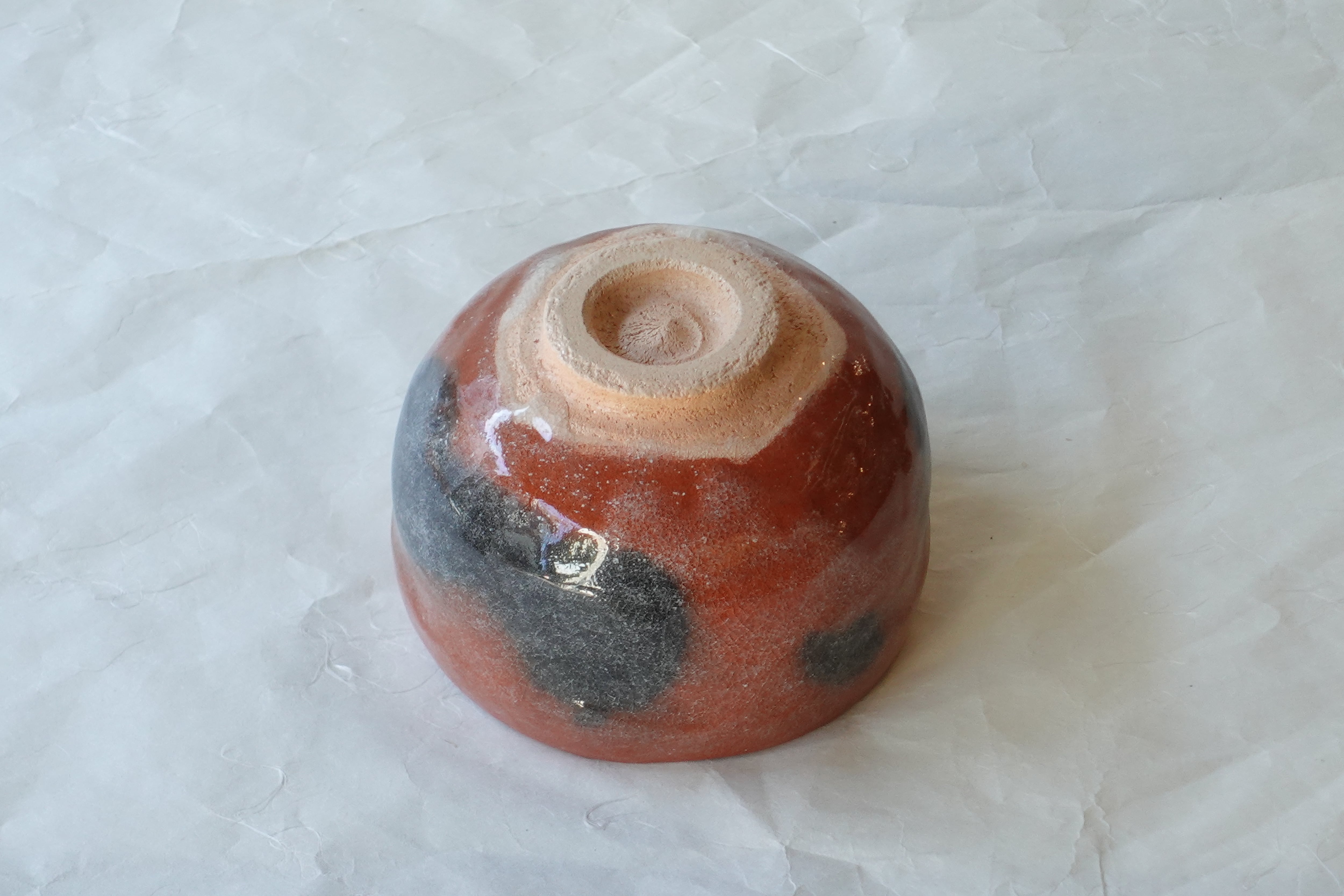 園部玄哉 作 赤楽 抹茶茶碗 | 小林漆陶 園部玄哉 作 赤楽 抹茶茶碗 | 小林漆陶