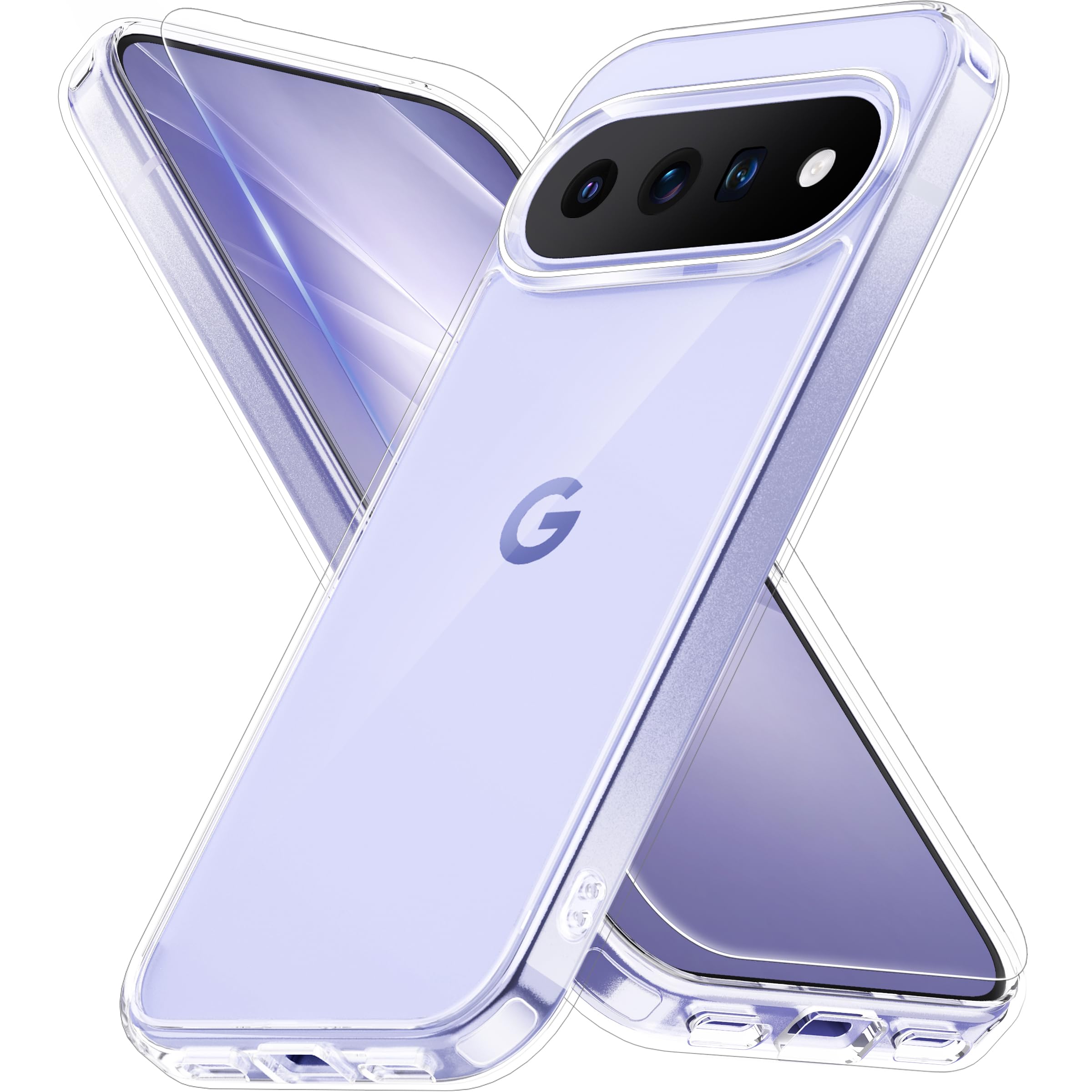 AXAG for Google Pixel 11 ケース クリア 耐衝撃 ガラスフイルム付き 黄変防止 グーグルピクセル 11 ケース
