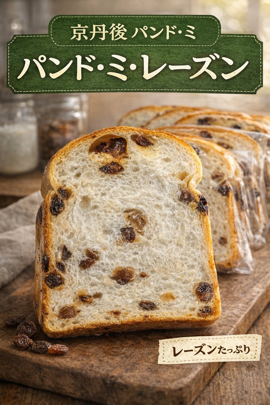 パンドミレーズン 3斤 サルタナレーズンをたっぷり練り込んだ