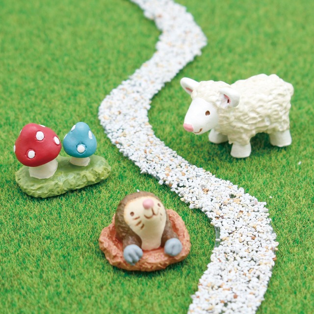 ミニミニフレンズセット　ヒツジ モグラ キノコ　（ミニチュア　動物）