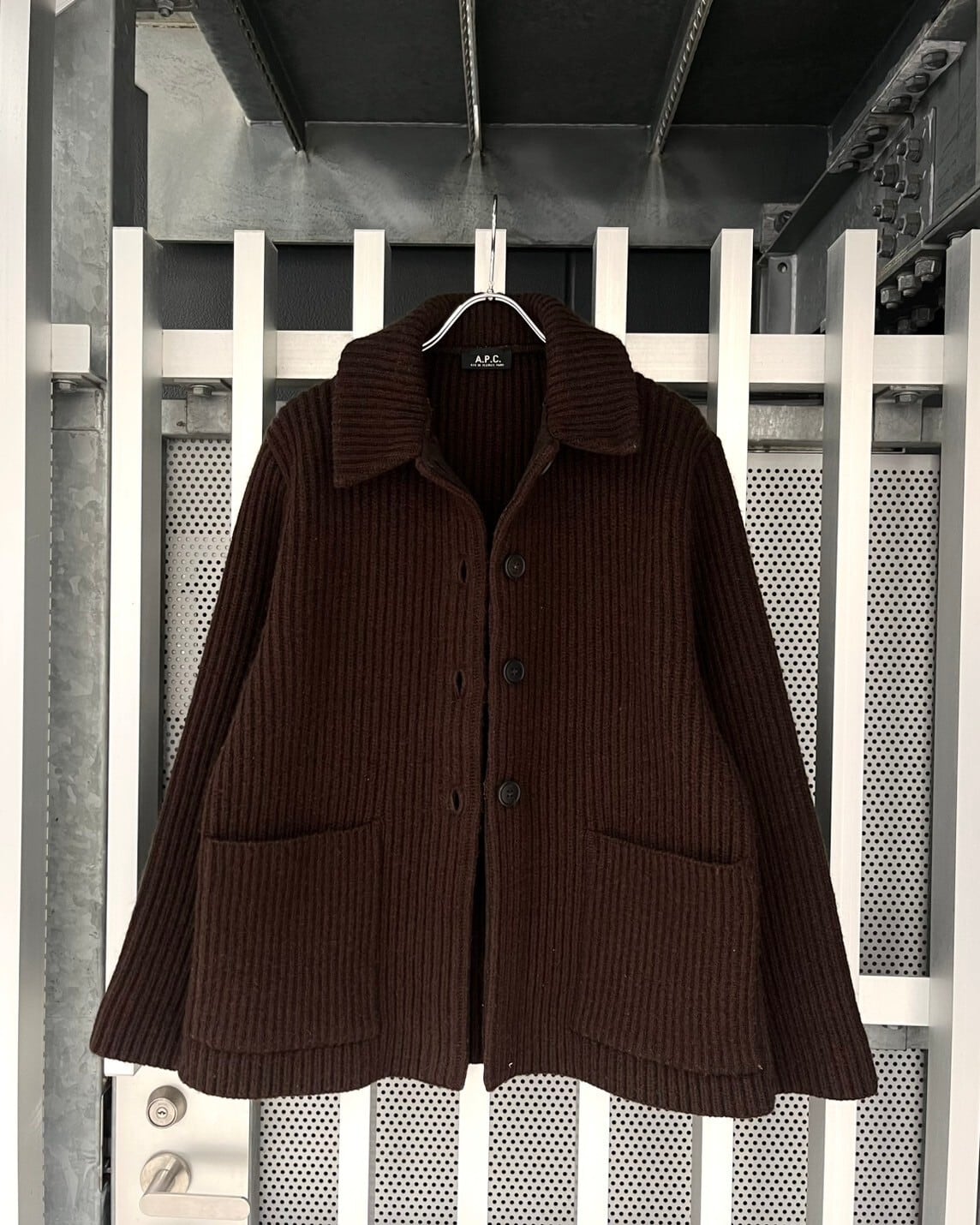 98AW A.P.C. Wool Rib Knit Blouson FRANCE製 | VOLAR
