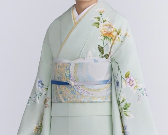 卒入学式など改まったシーンにおすすめ　宝づくし刺繍・金彩帯あげ　訪問着用　全5色揃いました