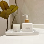 【木製 インテリア バス用品】2本セット ボトル 詰め替えボトル シンプル おしゃれ ホテルライク 北欧スタイル ディスペンサーボトル クリア ホワイト