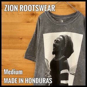 【ZION】ボブマーリー BOB MARLEY 音楽Tシャツ フォトプリント タイダイ柄 Mサイズ us古着