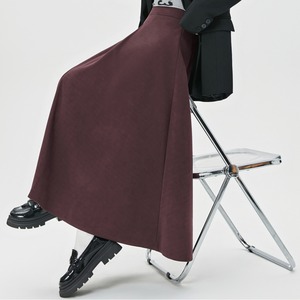 ウールライク フレア ロング スカート 10293