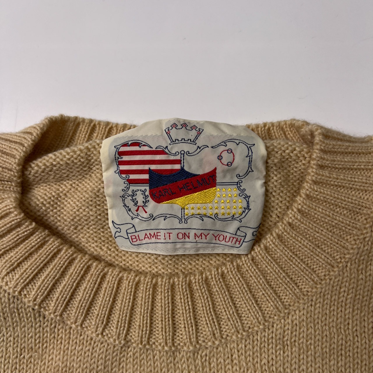 Karl Helmut カールヘルム デザイン ウールニット セーター ベージュ