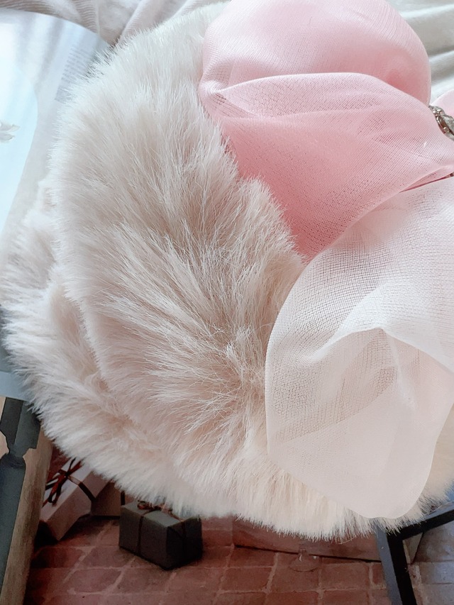 ダブルリボンイヤーマフ～Pink＆Ivory～