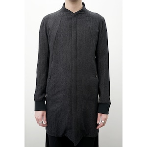 [D.HYGEN] (ディーハイゲン) ST102-0420A Wool Linen Minimal High neck Long shirt